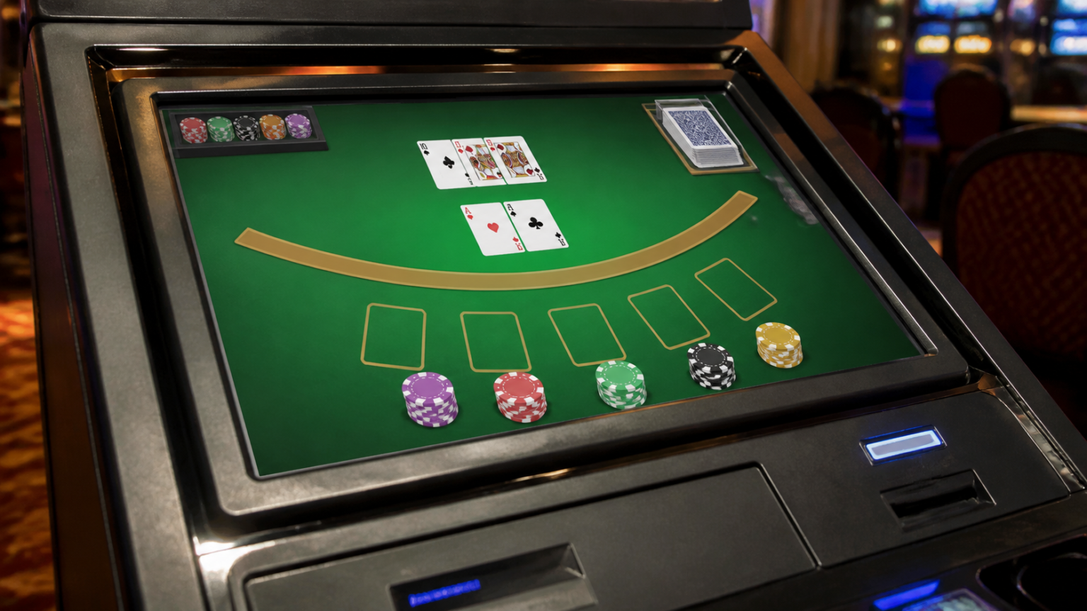 How to Evaluate Betting Sites for a Better User Experience Casino betting terminal with game interface and chips