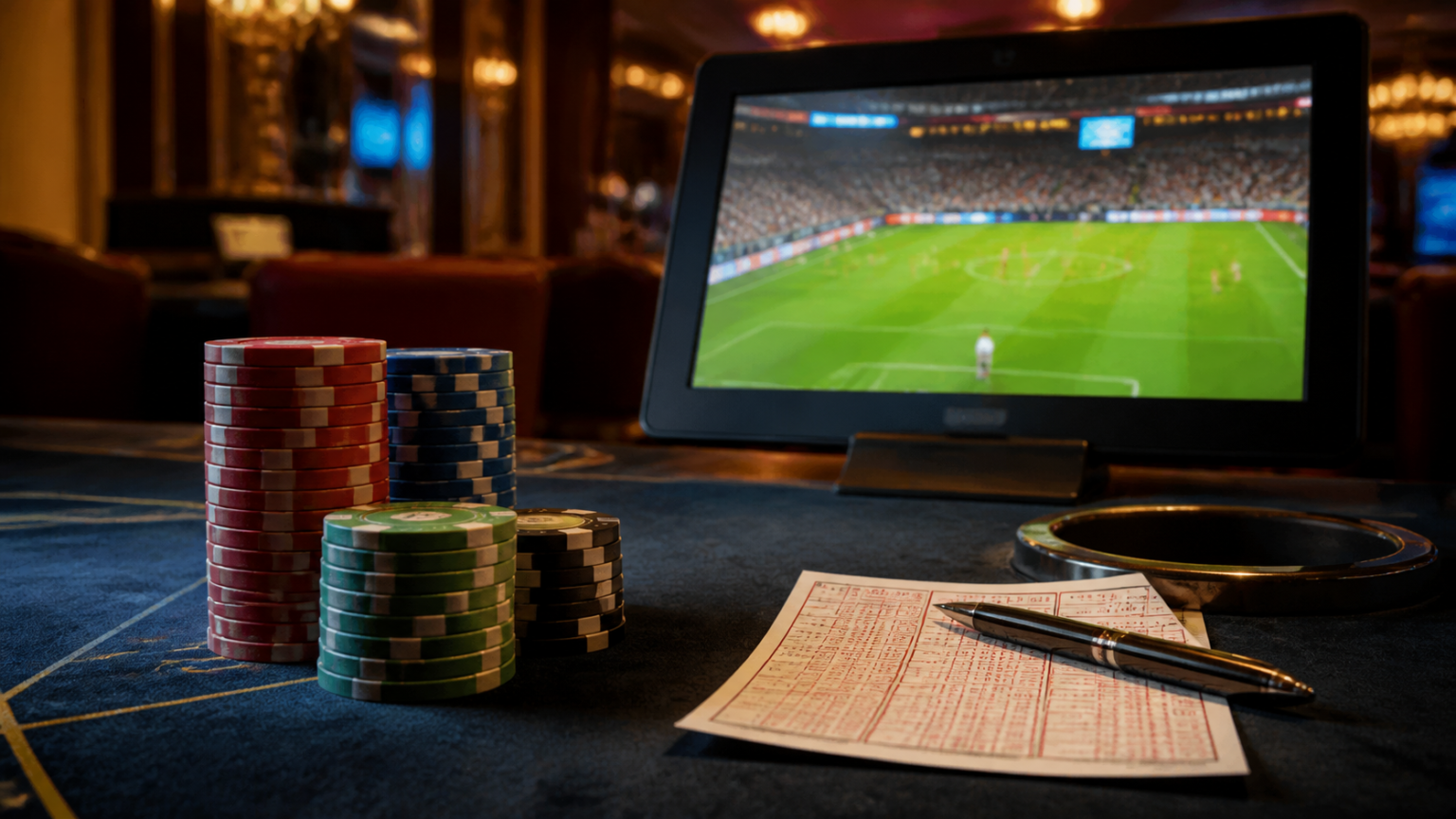 La Classifica dei Migliori Casino Senza Documenti del Momento Betting slip and chips on a casino table